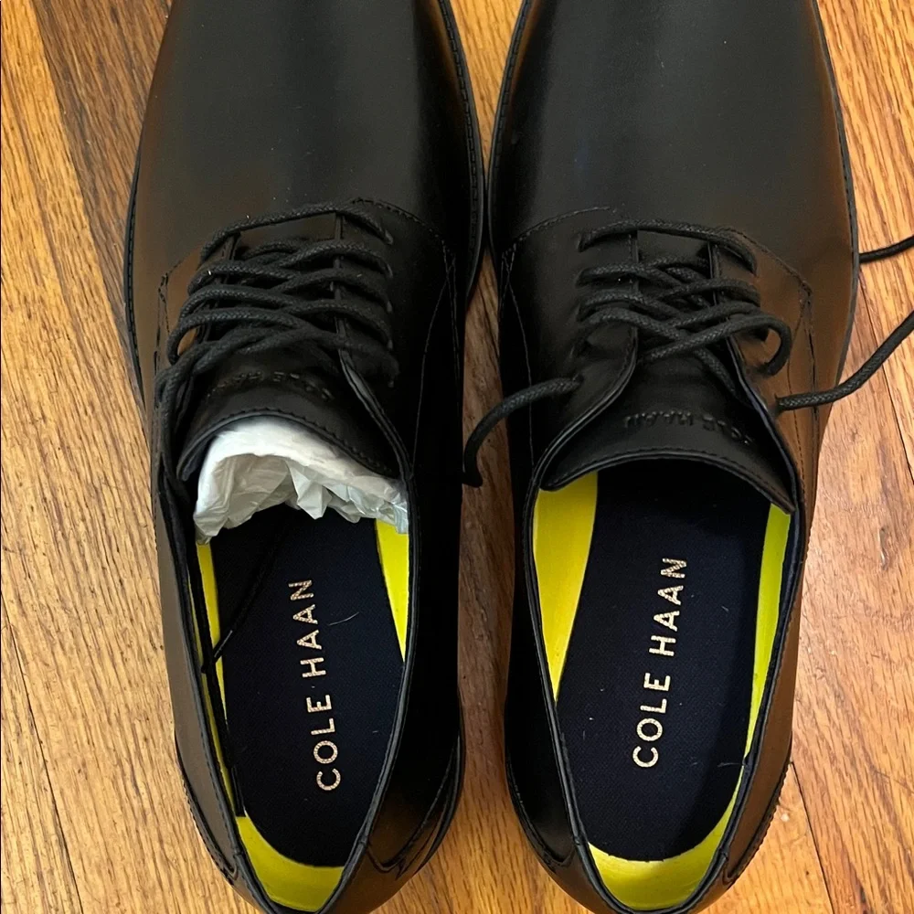 NWT Cole Haan Men's Classic Black Oxfords size 10 1/2 - Picture 7 of 7